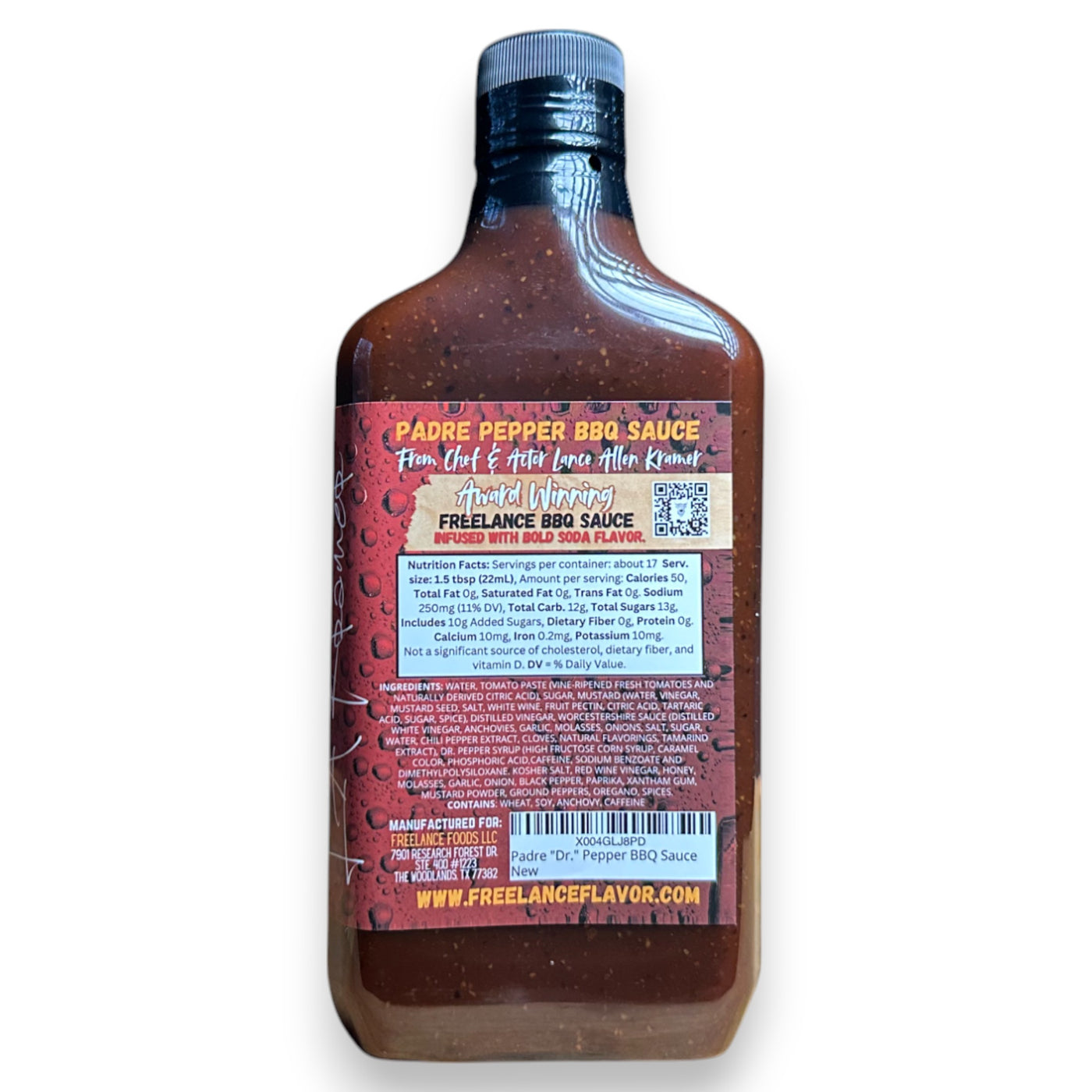 Dr. Pepper BBQ Sauce  (Padre Pepper BBQ Sauce) - Freelance Foods